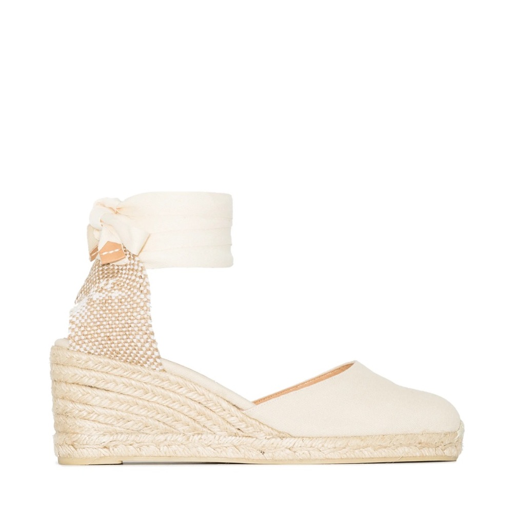 Castaner Cream Carina Espadrille Wedges（80mm）
